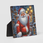 Plaque Photo Santa Clause Joyeux Noël Bonne année (Recto)