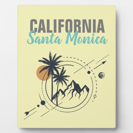 Plaque Photo Santa Monica Californie Geometric Palms (Devant)