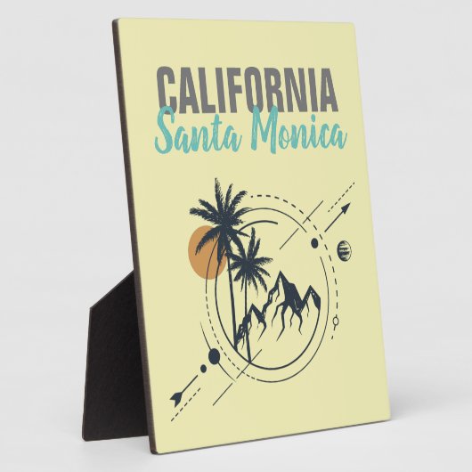 Plaque Photo Santa Monica Californie Geometric Palms (Côté)