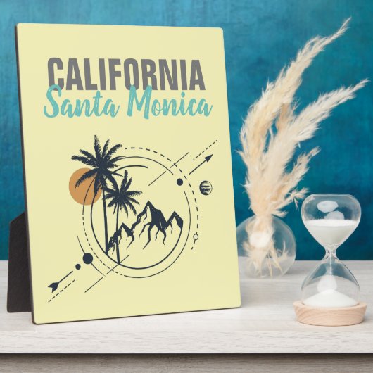 Plaque Photo Santa Monica Californie Geometric Palms (Côté)