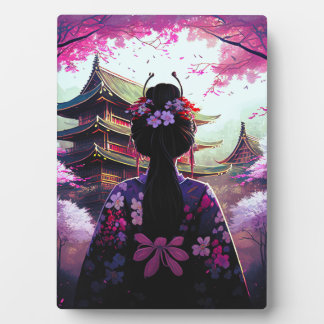 Plaque Photo Sari Fleurs de cerisiers