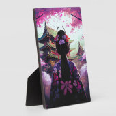 Plaque Photo Sari Fleurs de cerisiers (Côté)