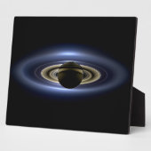 Plaque Photo Saturne éclipse le Soleil vu de l'orbiteur Cassini (Côté)