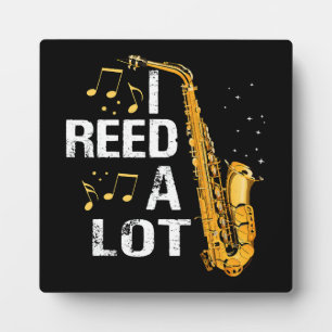 Plaque Photo Saxophone drôle