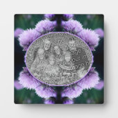 Plaque Photo Scallion violet fleuri Ajouter votre photo (Devant)