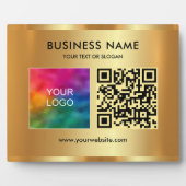 Plaque Photo Scannable Modèle Votre logo texte personnalisé Cod (Devant)