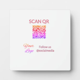 Plaque Photo Scanner pour afficher le menu restaurant hôtel QR