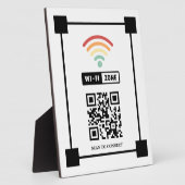 Plaque Photo Scanner pour connecter le code QR WifiZone (Côté)
