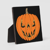 Plaque Photo Scary Jack-o'-Lantern Halloween Design (Recto)