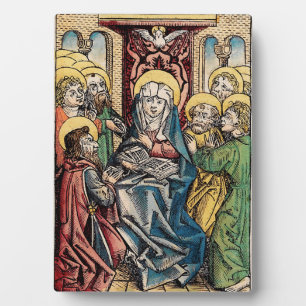 Plaque Photo scène de Pentecôte après le dimanche de Pâques