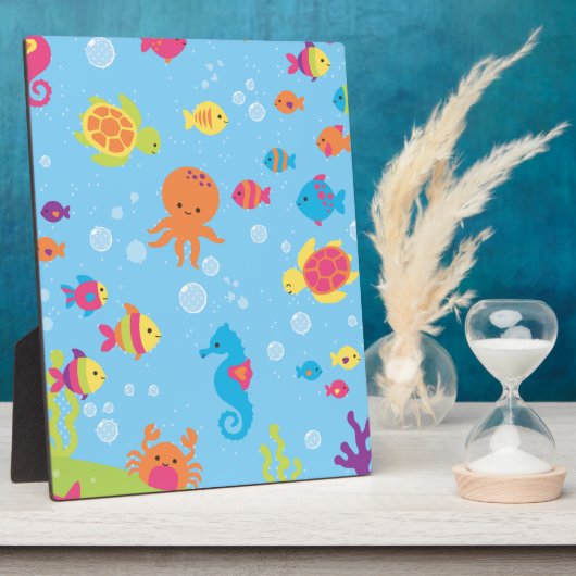 Plaque Photo Scène sous-marine mignonne (Côté)