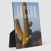 Plaque Photo Scène Sunlit Saguaro Tucson (Côté)