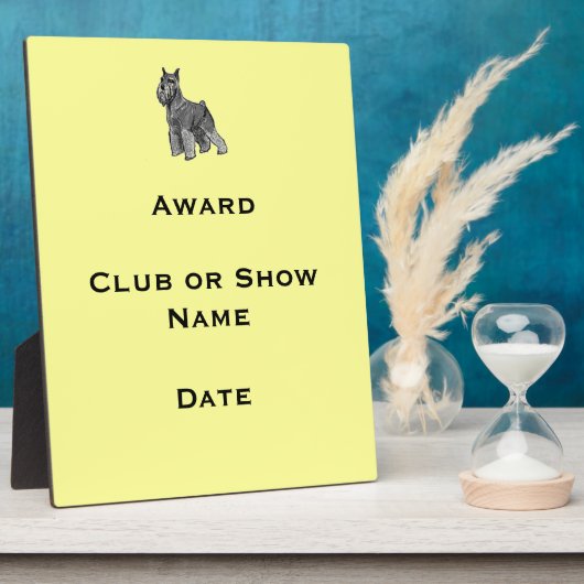 Plaque Photo Schnauzer (Côté)