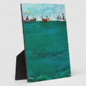 Plaque Photo School of Fish Among Lines by Thornton Utz (Côté)