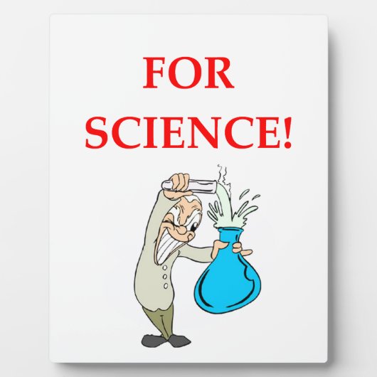 Plaque Photo scientifique fou (Devant)