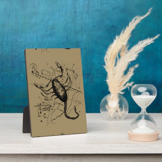 Plaque Photo Scorpio Constellation Hevelius 1690 Engraving (Côté)