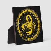 Plaque Photo Scorpio - Signe Zodiaque - Symbole - Horoscope (Recto)