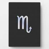 Plaque Photo Scorpio Zodiac chrome comme Signe peau de serpent  (Devant)