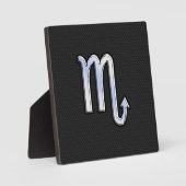 Plaque Photo Scorpio Zodiac chrome comme Signe peau de serpent  (Recto)