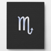 Plaque Photo Scorpio Zodiac chrome comme Signe peau de serpent  (Devant)