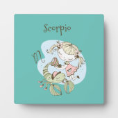 Plaque Photo Scorpion Whimsical Girl & Scorpion (Devant)