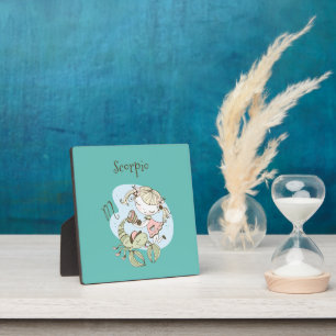 Plaque Photo Scorpion Whimsical Girl & Scorpion