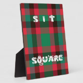 Plaque Photo Scottish Royal À damiers Tartan Plaid avec texte (Côté)