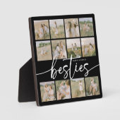 Plaque Photo Script Besties Photo Collage Personalized (Recto)