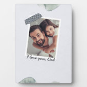 Plaque Photo Script cardiaque père filles | Collage de photos (Devant)