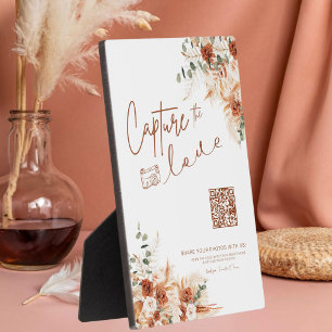 Plaque Photo Script de calligraphie Capture Le Mariage d'amour 