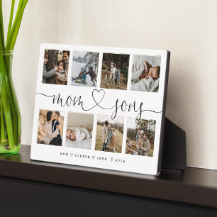 Plaque Photo Script de coeur Maman & Sons Collage de la grill