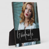 Plaque Photo Script de diplôme Moderne Simple Photo personnalis (Côté)