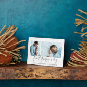 Plaque Photo Script de la première Fête des pères moderne 2 Pho (Côté)