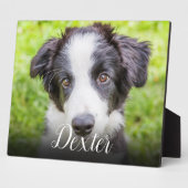 Plaque Photo Script de mémorial de photo de compagnie moderne (Côté)