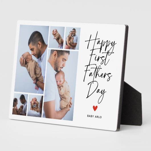 Plaque Photo Script First Father's Day Photo Collage Gift (Côté)
