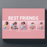Plaque Photo Script girly multi photo moderne tendance meilleur<br><div class="desc">Faites savoir à cette personne spéciale qu'elle est votre meilleur ami avec ce design de typographie minimaliste moderne,  ajoutez vos propres photos multi. Beau cadeau réfléchi. Les couleurs peuvent être changées.</div>
