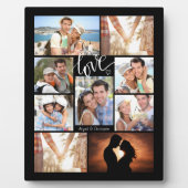 Plaque Photo Script manuscrit LOVE 9 Collage photo (Devant)