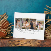 Plaque Photo Script moderne Best Mom Ever 4 Photos, Fête des mè (Côté)