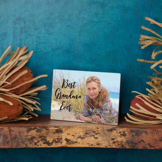 Plaque Photo Script moderne Meilleure photo de grand-mère (Côté)