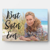 Plaque Photo Script moderne Meilleure Soeur Jamais Photo (Devant)