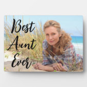 Plaque Photo Script moderne meilleure tante jamais photo (Devant)