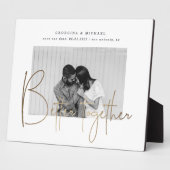 Plaque Photo script or une photo enregistrer la date fiançaille (Côté)