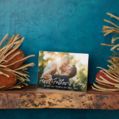 Plaque Photo Script photo moderne de première Fête des pères pe (Côté)