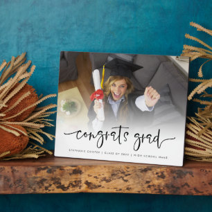 Plaque Photo Script Photo Overlay Félicats Grad 2024 Graduation