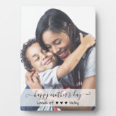 Plaque Photo Script photo personnalisé Joyeuse Fête des mères (Devant)
