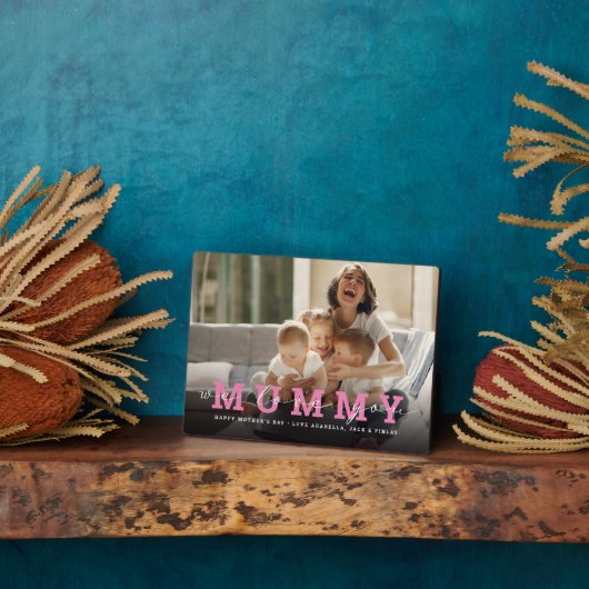 Plaque Photo Script photo personnalisé moderne 'We Love You - M (Côté)