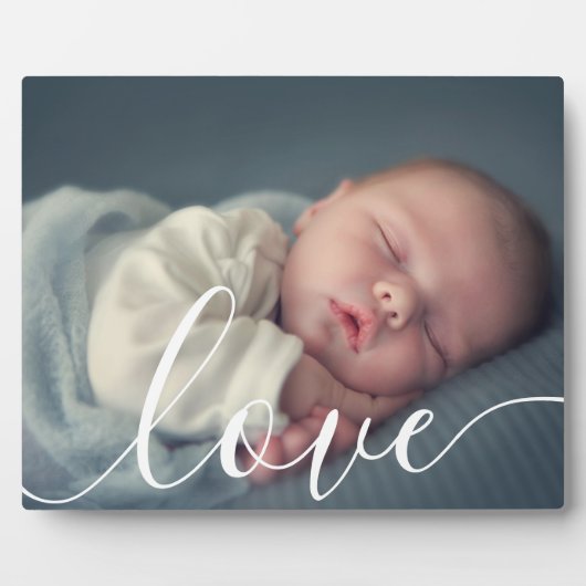Plaque Photo Script simple et élégant photo bébé (Devant)