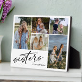 Plaque Photo Script Soeurs | Photo Collage de soeurs