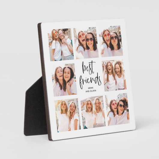 Plaque Photo Script tendance noir et blanc | Meilleures photos  (Recto)