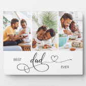 Plaque Photo Scripts cardiaques délicats Meilleur Papa Jamais P (Devant)